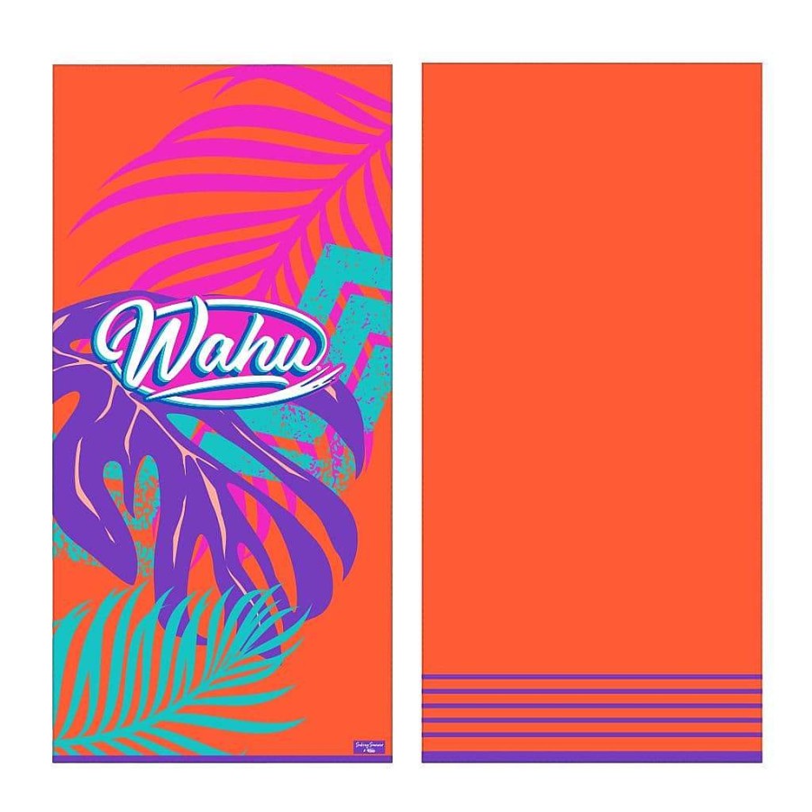 Hot Wahu Seeking Summer X Wahu Jungle Beach Towel (Orange)